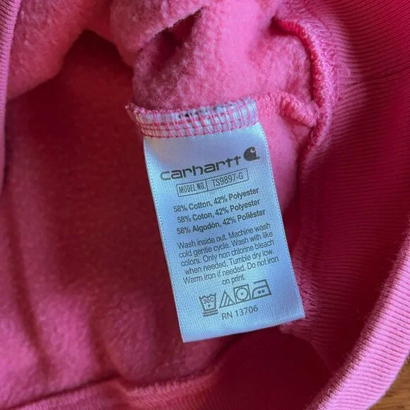 Carhartt pink logo hoodie 7 - Picture 6 of 12